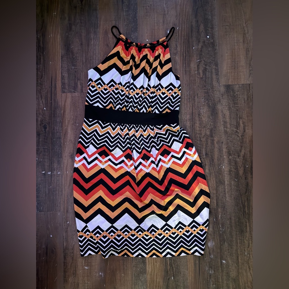 Enfocus Studio Multicolor Chevron Dress